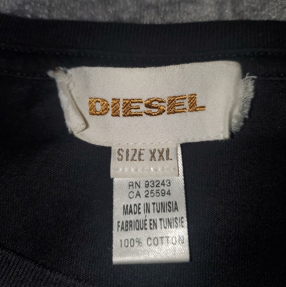 Y2K Diesel Shirt Size XL - 2000s Streetwear - Patina Rust Circle Logo - Cyber - Picture 3 of 5